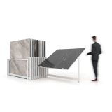 Mueble expositor de azulejos Nebraska 10 160x160 blanco abierto