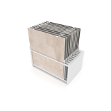 Mueble expositor de azulejos Nebraska 10 160x160 blanco trasera