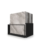 Mueble expositor de azulejos Nebraska 20 negro 160x160 cerrado