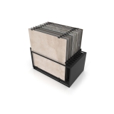 Mueble expositor de azulejos Nebraska 20 negro 160x160 aerea