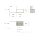 Mueble expositor de azulejos Nebraska 20 plata 160x160 plano