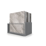 Mueble expositor de azulejos Nebraska 20 plata 160x160 lateral