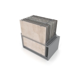 Mueble expositor de azulejos Nebraska 20 plata 160x160 aerea