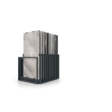 Mueble expositor de azulejos Nebraska 20 negro 160x80 frontal