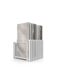 Mueble expositor de azulejos Nebraska 20 blanco 160x80 frontal