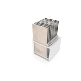 Mueble expositor de azulejos Nebraska 20 blanco 160x80 lateral