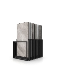 Mueble expositor de azulejos Nebraska 20 negro 160x80 frontal