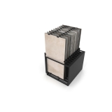 Mueble expositor de azulejos Nebraska 20 negro 160x80 aerea