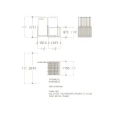 Mueble expositor de azulejos Nebraska 20 plata 160x80 plano