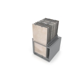 Mueble expositor de azulejos Nebraska 20 plata 160x80 aerea