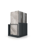 Mueble expositor de azulejos Nebraska 20 antracita 180x90 frontal