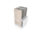 Mueble expositor de azulejos Nebraska 20 blanco 180x90 lateral