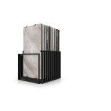 Mueble expositor de azulejos Nebraska 20 negro 180x90 frontal