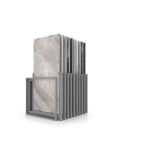 Mueble expositor de azulejos Nebraska 20 plata 180x90 frontal