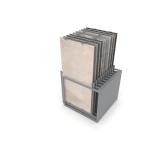 Mueble expositor de azulejos Nebraska 20 180x90 plata trasera