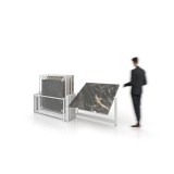 Mobiliario comercial de azulejos Nebraska Multisize 10 blanco abierto