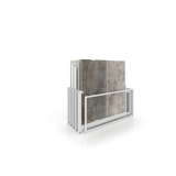 Mobiliario comercial de azulejos Nebraska Multisize 10 blanco trasera