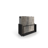 Mobiliario comercial de azulejos Nebraska Multisize 10 negro trasera