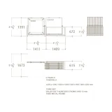 Mobiliario comercial de azulejos Nebraska Multisize 10 plano