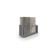 Mobiliario comercial de azulejos Nebraska Multisize 10 plata trasero