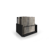 Mobiliario comercial de azulejos Nebraska Multisize 20 negro trasera