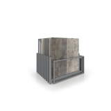 Mobiliario comercial de azulejos Nebraska Multisize 20 plata trasera