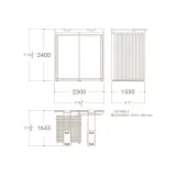 Expositor para azulejos de tipo corredero Open 18+2 2010 x1005 con luz plata plano
