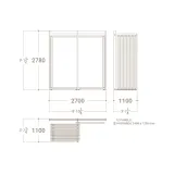 Expositor de azulejos Open XL 12+2 Plano