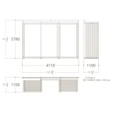 Mueble para exponer azulejos Open XL 24+3 plano