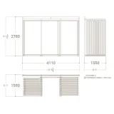 Expositor para cerámica Open XL 36+3 plano