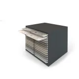 Cajonera para exponer azulejos Oregon 120x120 Antracita Abierto Bolon