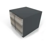 Cajonera para exponer azulejos Oregon 120X120 Antracita Aereo