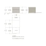 Cajonera para exponer azulejos Oregon 120x120 Blanco Plano