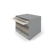 Cajonera para exponer azulejos Oregon 120X120 Plata Abierto