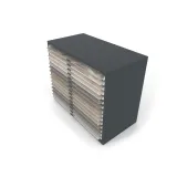 Cajonera para exponer azulejos Oregon 120X60 Antracita Aereo