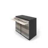 Cajonera para exponer azulejos Oregon 120X60 Negro Abierto