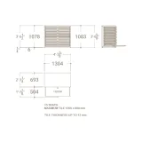 Cajonera para exponer azulejos Oregon 120X60 Negro Plano