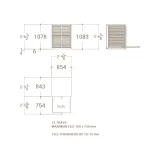 Cajonera para exponer azulejos Oregon 75X75 Blanco Plano