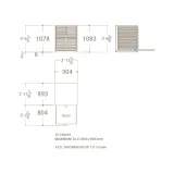 Cajonera para exponer azulejos Oregon 80x80 Blanco Plano