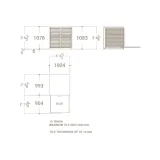 Cajonera para exponer azulejos Oregon 90x90 Blanco Plano