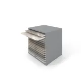 Cajonera para exponer azulejos Oregon 90x90 Plata Abierto