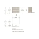 Cajonera para exponer azulejos Oregon 120x60 Antracita Bolon Plano