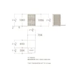 Cajonera para exponer azulejos Oregon 60X60 Plata Plano