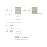 Cajonera para exponer azulejos Oregon 80x80 Antracita Plano Bolon