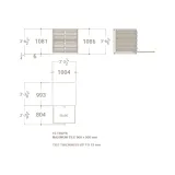 Cajonera para exponer azulejos Oregon 90x90 Antracita Bolon Plano