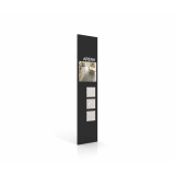 panel comunicación negro frontal