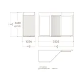 Composición Paris 48 para exponer azulejos plano