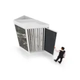 Expositor de cerámica Paris XL 10+1F DX Blanco