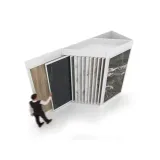 Expositor de cerámica Paris XL 10+2 SX Blanco