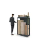 Expositor para parqué Peine Woodlook SX antracita lateral